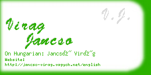 virag jancso business card